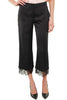 PANTALONE CROPPED INSERTO PIZZO NERO