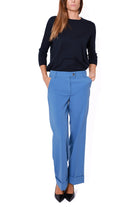 Emme Marella pantalone donna a palazzo bluette