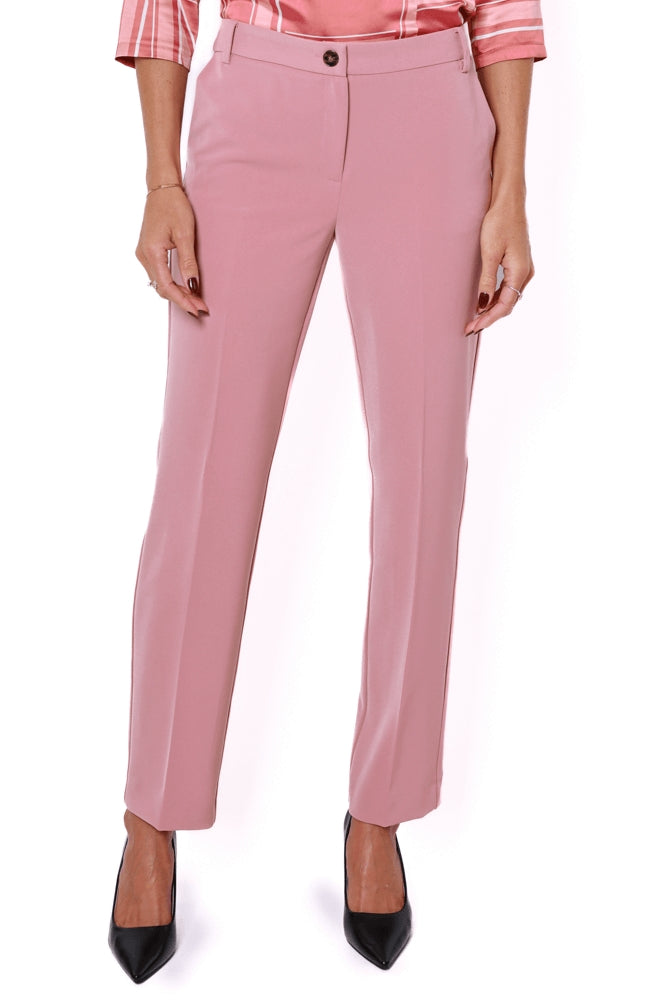 Emme Marella pantalone donna in twill stretch rosa