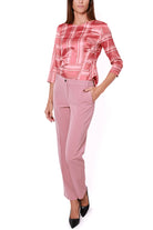 Emme Marella pantalone donna in twill stretch rosa