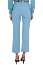 Elisabetta Franchi pantalone elegante in crÈpe azzurro