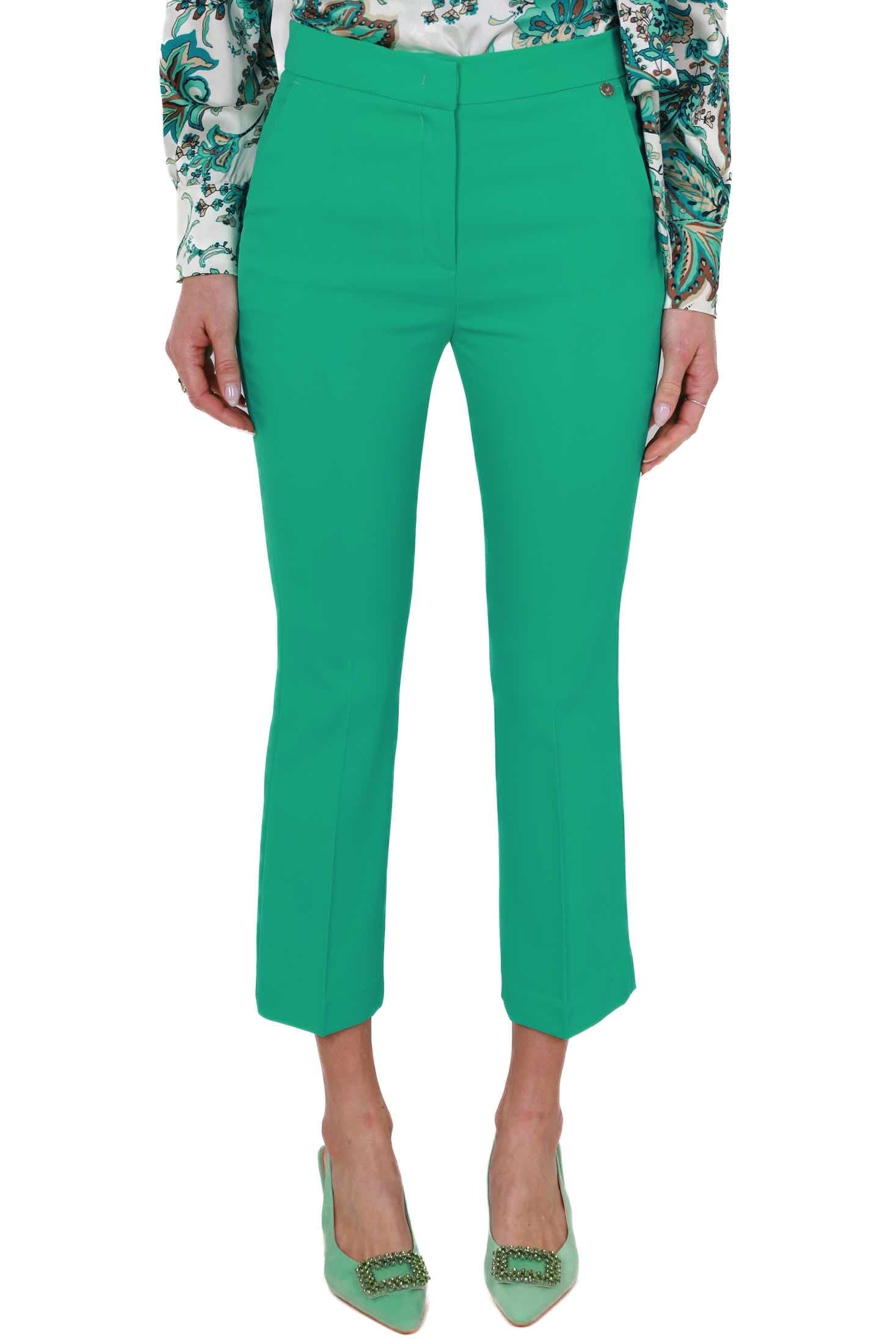 Liu Jo Black pantalone elegante in crepe stretch verde