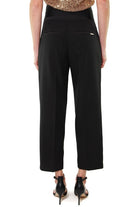 Liu Jo Black pantalone elegante vita alta con inserti di raso nero