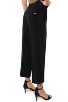 Liu Jo Black pantalone elegante vita alta con inserti di raso nero