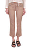 CAMEL COTTON CROPPED FLARE PANTS