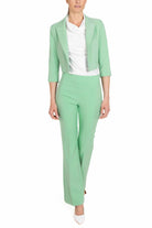 Teddy pantalone flare in tessuto tecnico verde