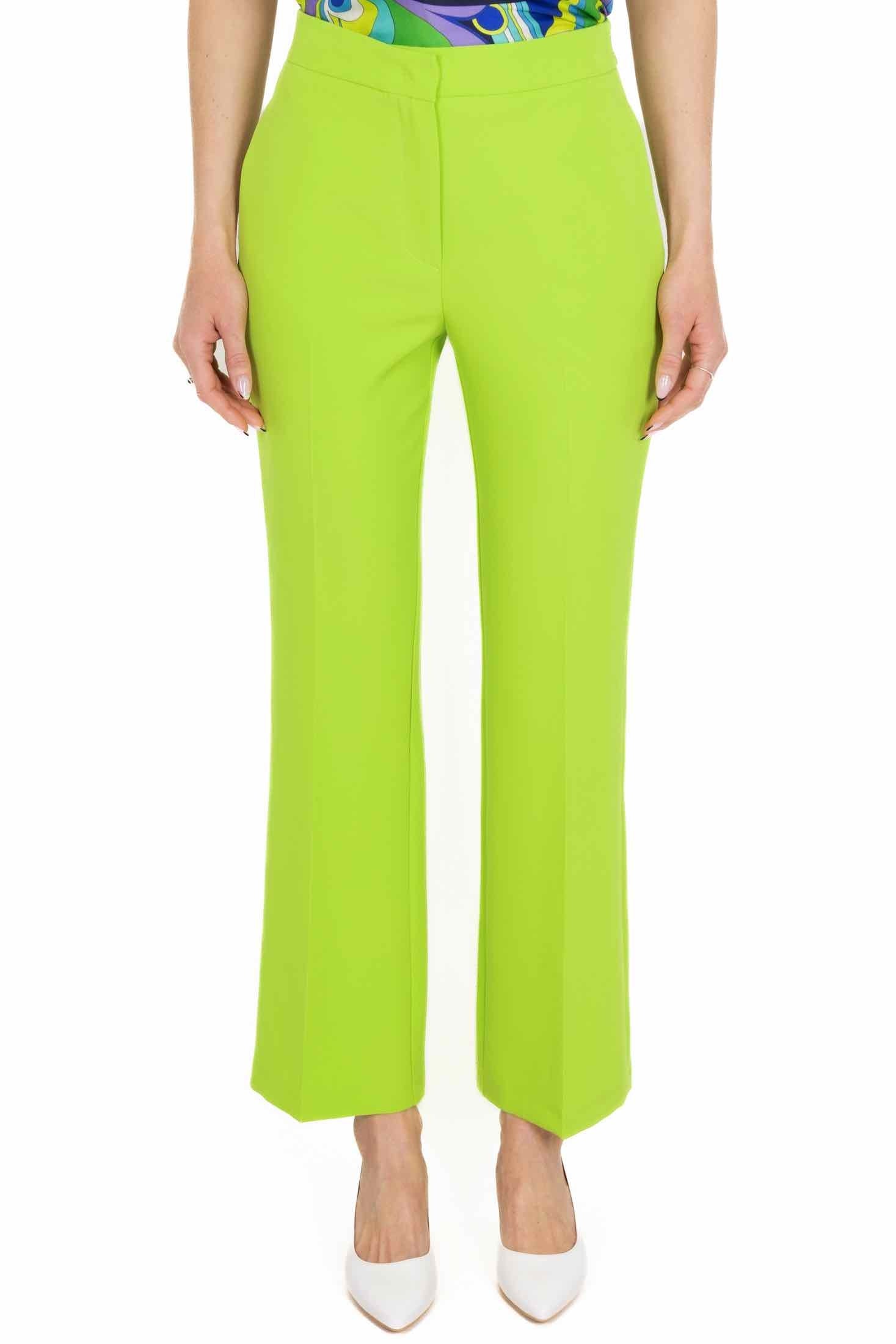 Dixie pantalone flare in tessuto tecnico verde