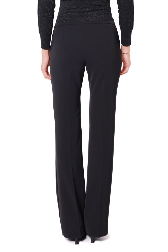 Emme Marella pantalone flare in twill stretch nero