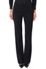 BLACK STRETCH TWILL FLARE PANTS