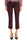 FLARED AND CROPPED BURGUNDY TROUSERS