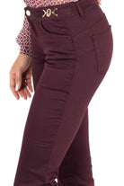 Liu Jo White pantalone flared e cropped bordeaux