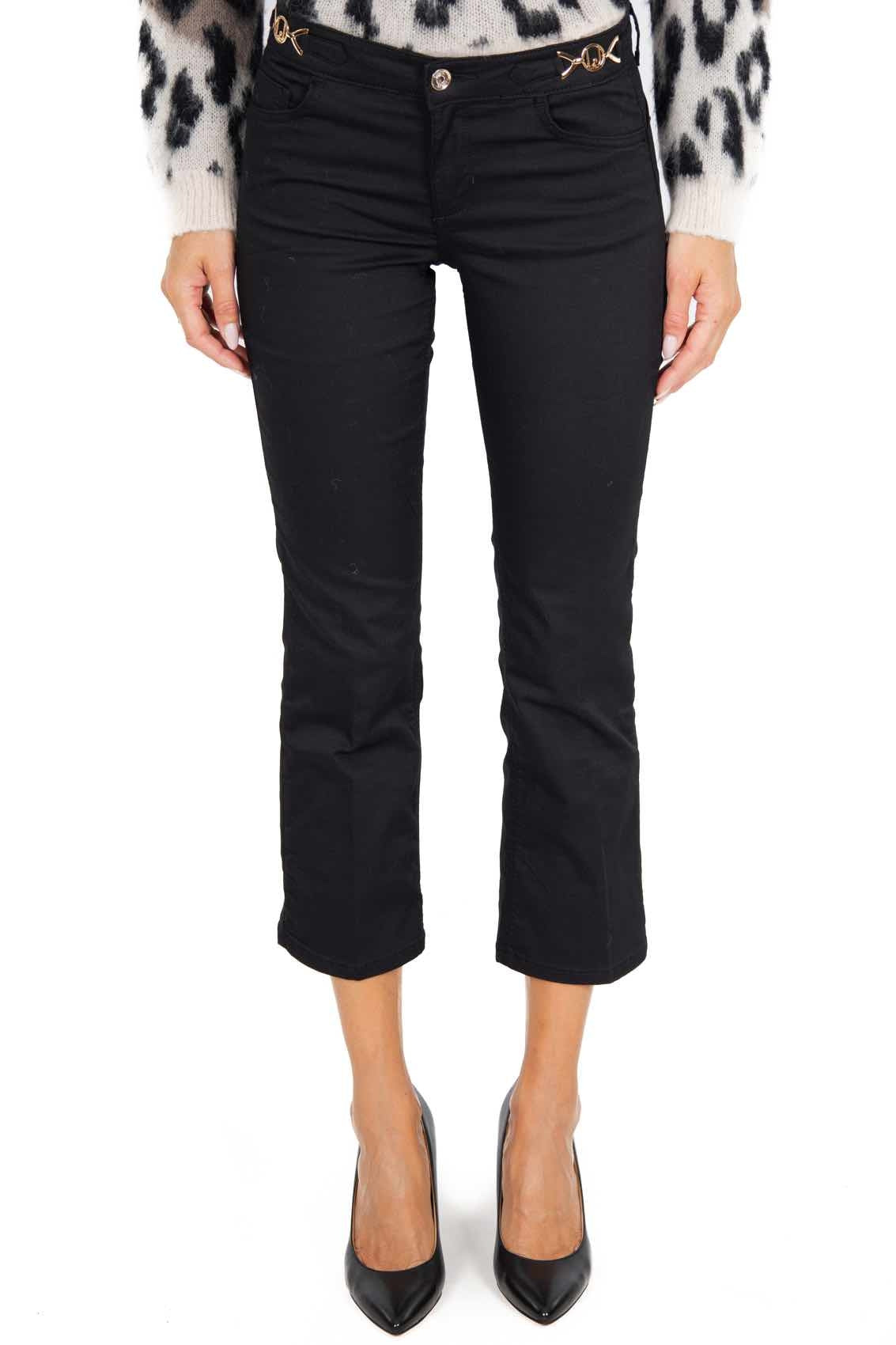 Liu Jo White pantalone flared e cropped nero