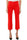 RED MILAN STITCH FLARED PANTS