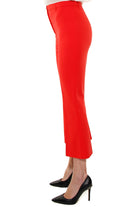 Pinko pantalone flared in punto milano rosso