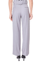 Liu Jo White pantalone gamba dritta in tessuto twill stretch grigio