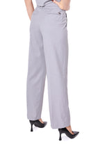 Liu Jo White pantalone gamba dritta in tessuto twill stretch grigio