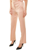 Twin Set Srl pantalone in cady effetto lucido rosa