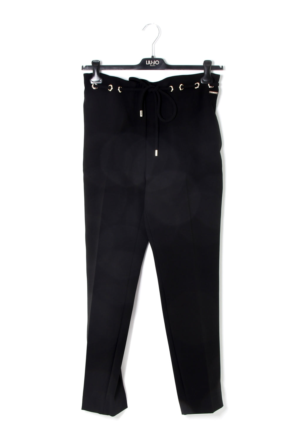 Liu Jo Black pantalone in crepe con coulisse nero