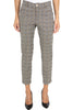 CHECKED PATTERN MILAN STITCH TROUSERS