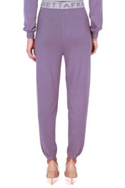 Elisabetta Franchi pantalone jogger in maglia viola