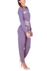 PANTALONE JOGGER IN MAGLIA VIOLA