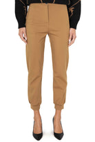 Pinko pantalone jogger in punto milano cammello