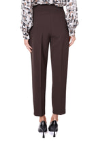 Liu Jo Black pantalone sigaretta in crÈpe stretch marrone