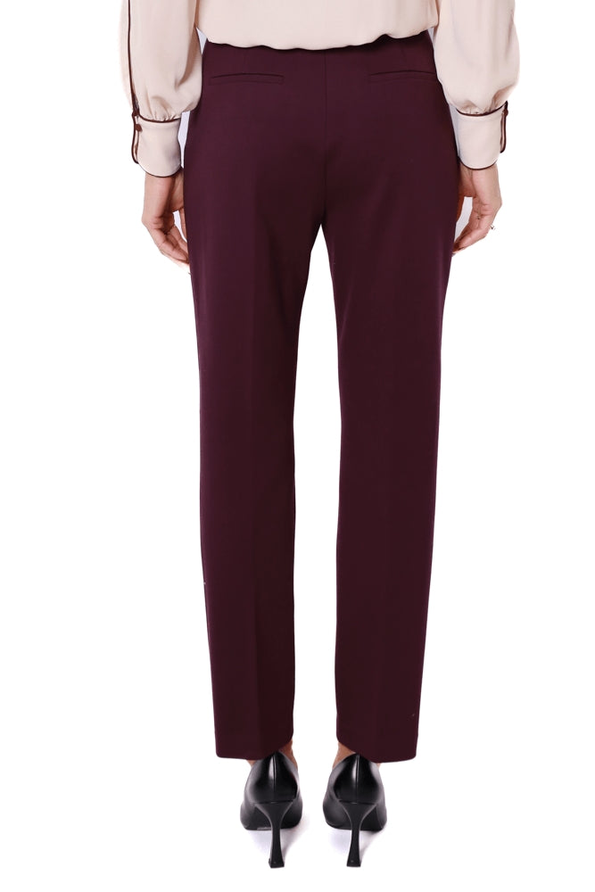 Liu Jo Black pantalone sigaretta in punto milano bordeaux