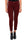 SKINNY TROUSERS IN STRETCH COTTON BORDEAUX