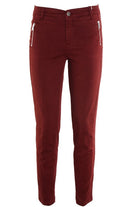 Liu Jo White pantalone skinny in cotone stretch bordeaux