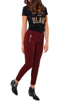 Liu Jo White pantalone skinny in cotone stretch bordeaux