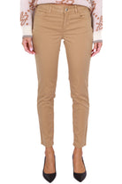 Liu Jo White pantalone skinny in cotone stretch cammello