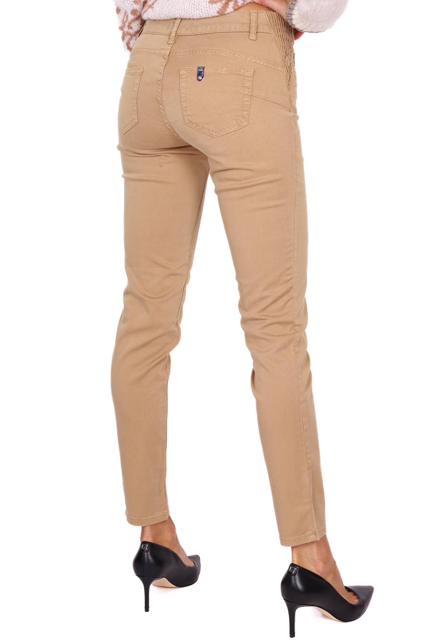 Liu Jo White pantalone skinny in cotone stretch cammello