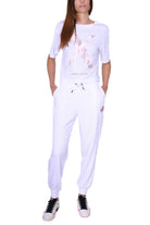 Ax Donna pantalone sportivo in felpa bianco