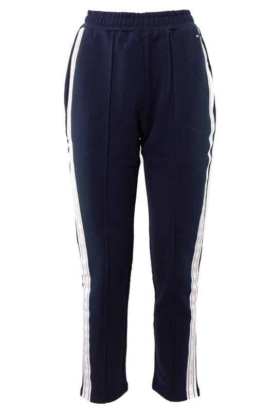 Tommy Hilfiger Donna pantalone stile jogger in felpa con banda blu