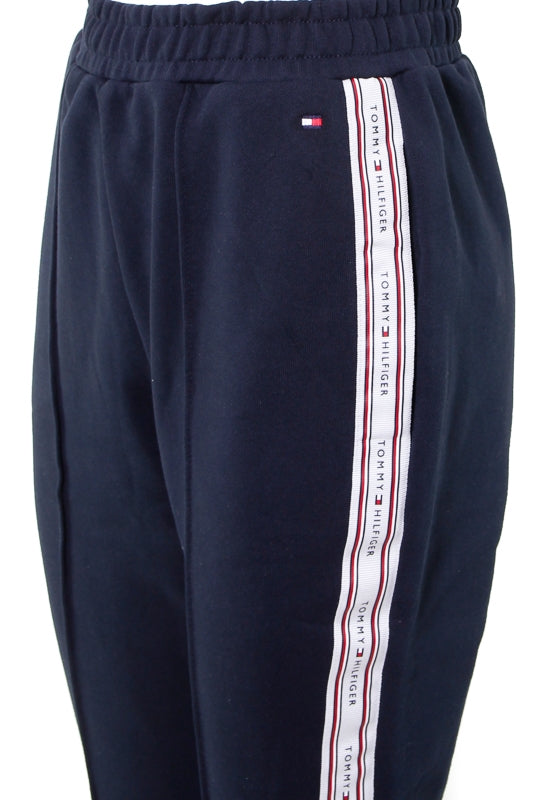 Tommy Hilfiger Donna pantalone stile jogger in felpa con banda blu