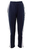 PANTALONE STILE JOGGER IN FELPA CON BANDA BLU