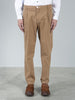 AMERICAN POCKET TROUSERS WITH FRINGED EDGES CAMEL