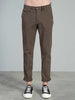 AMERICAN POCKET TROUSERS IN BROWN TEXTURED FABRIC