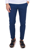 Berna pantalone uomo chinos avio