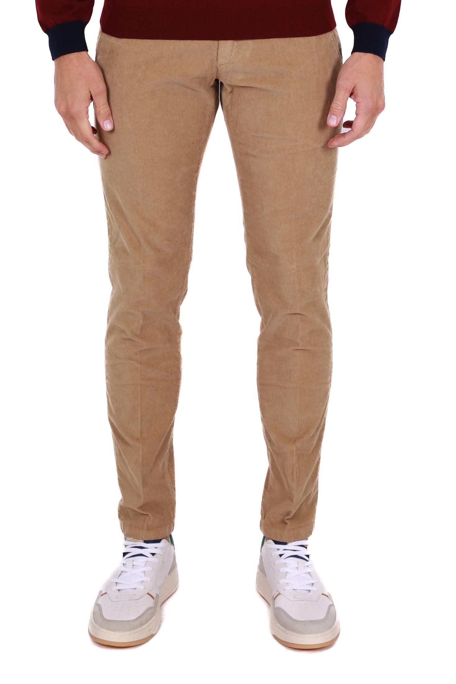 Roy Roger's Uomo pantalone uomo chinos in velluto beige