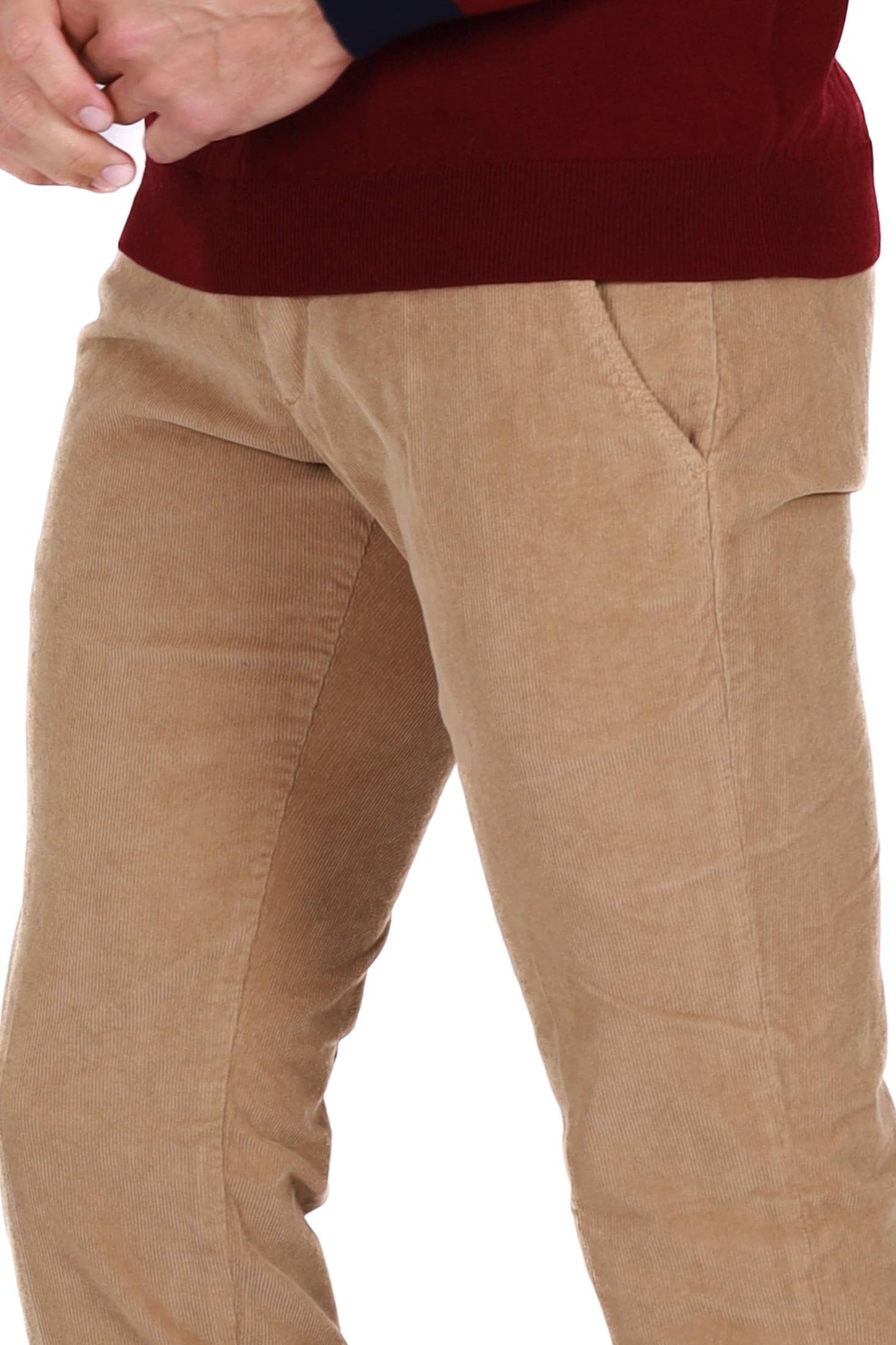 Roy Roger's Uomo pantalone uomo chinos in velluto beige