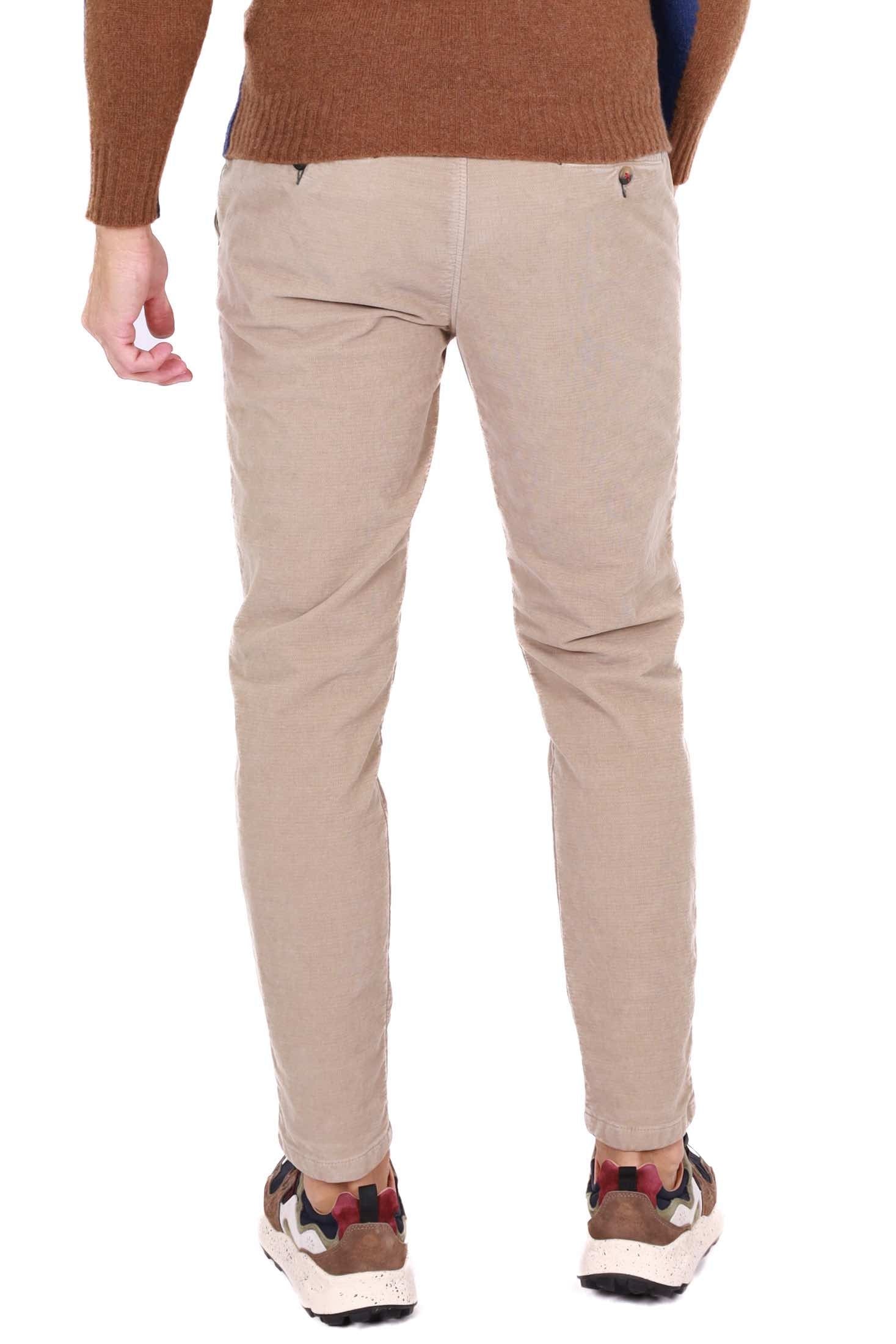 Berna pantalone uomo slim in velluto beige