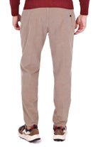 Berna pantalone uomo velluto con laccio in vita beige