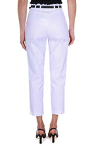 Fracomina pantalone vita alta in cotone stretch bianco