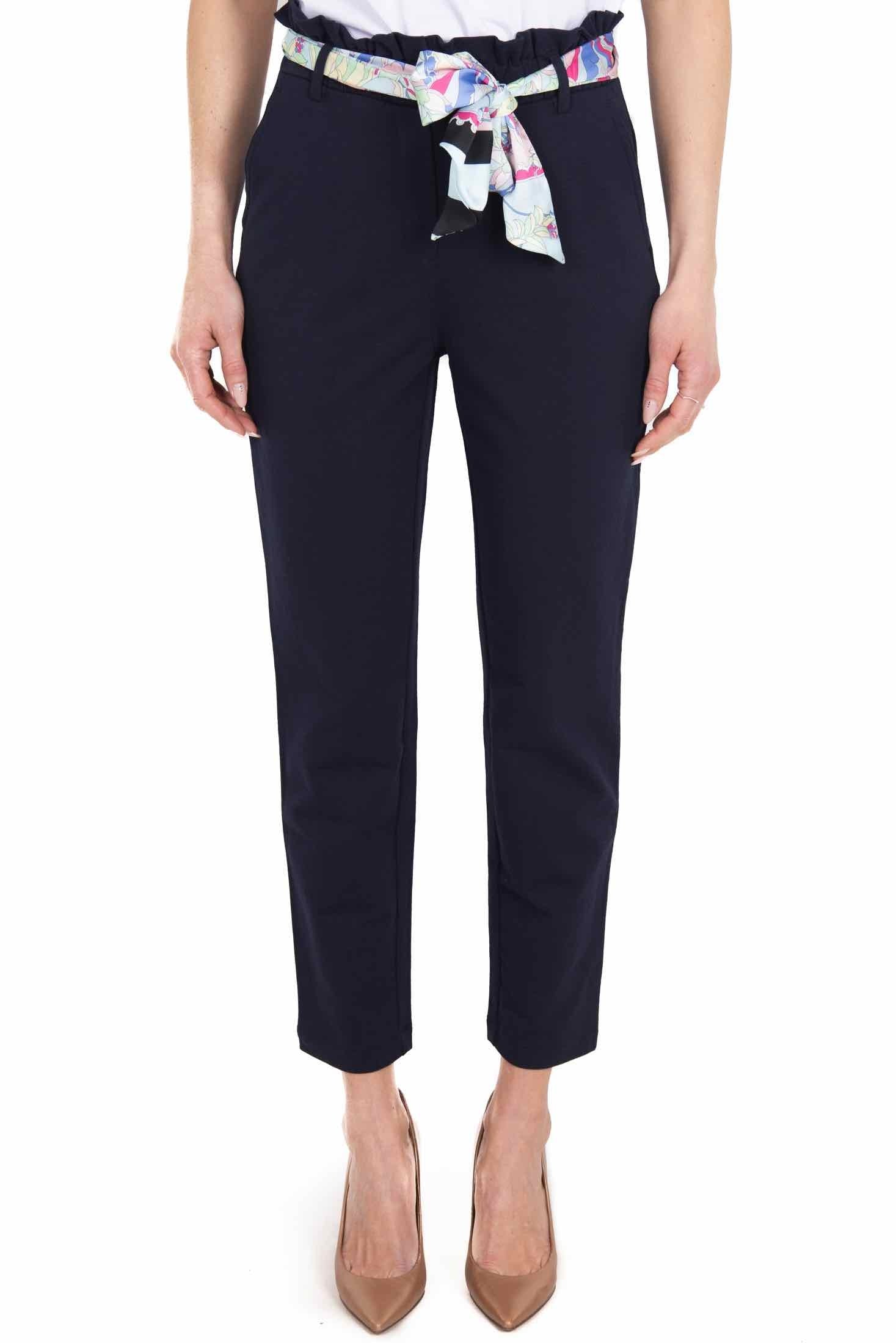 Liu Jo White pantalone vita alta in felpa blu