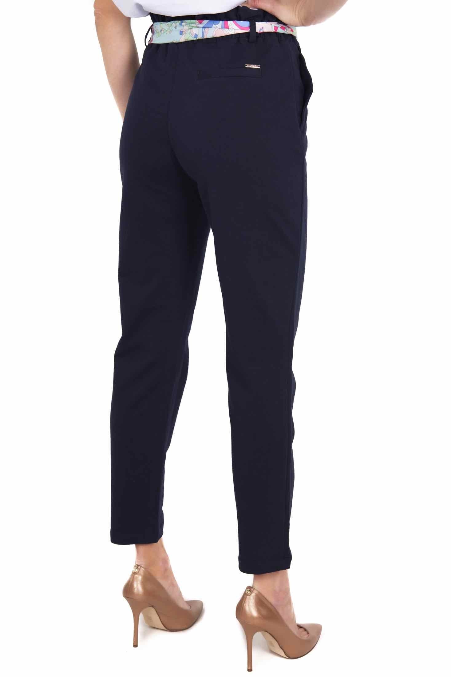 Liu Jo White pantalone vita alta in felpa blu