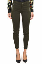 Liu Jo White pantaloni bottom up in cotone stretch verde