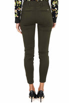 Liu Jo White pantaloni bottom up in cotone stretch verde