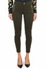 GREEN STRETCH COTTON BOTTOM UP PANTS